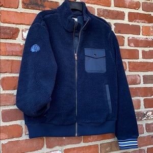 Chicago Blackhawks Special Blue Fuzzy Jacket L